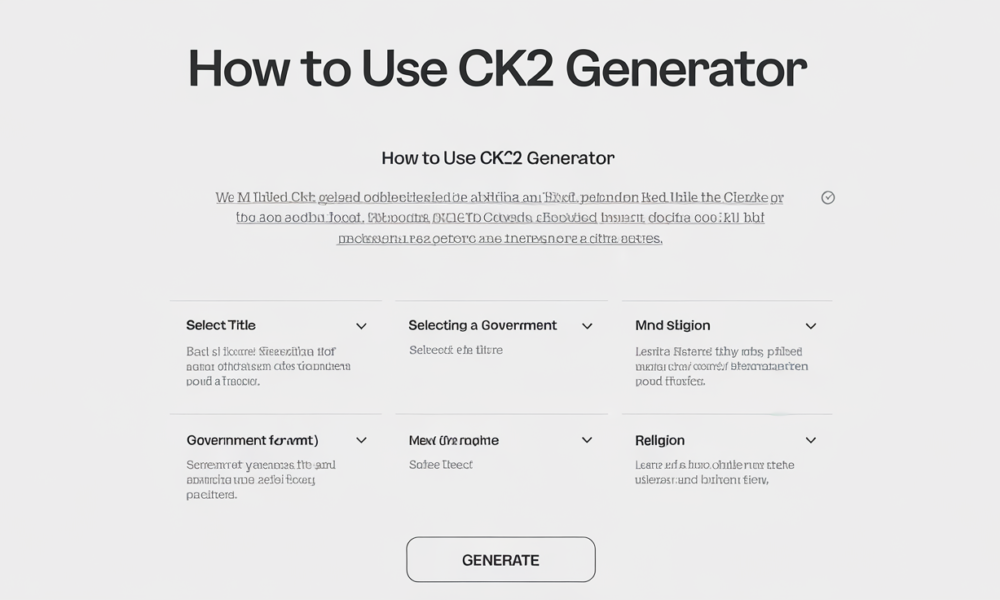 CK2Generator.com Guides