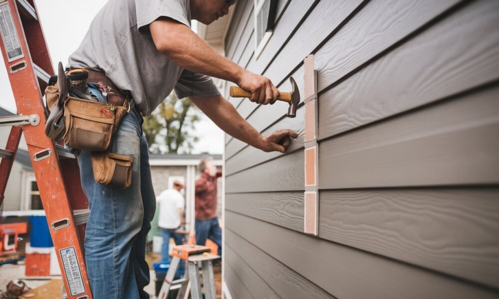 Hardie Board siding installation